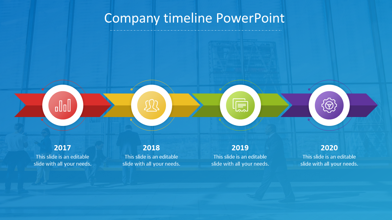 Company Timeline PowerPoint Infographics Design